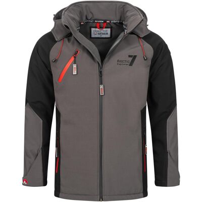 Arctic Seven Herren Softshell Jacke – Dunkelgrau-Schwarz Schwarz S Arctic Seven Herren Softshell Jacke – Dunkelgrau-Schwarz Schwarz S