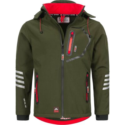 Arctic Seven Herren Softshell Jacke Übergangsjacke – Olive-Rot Grün 2XL Arctic Seven Herren Softshell Jacke Übergangsjacke – Olive-Rot Grün 2XL