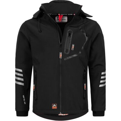 Arctic Seven Herren Softshell Jacke Übergangsjacke – Schwarz-Orange Schwarz S Arctic Seven Herren Softshell Jacke Übergangsjacke – Schwarz-Orange Schwarz S
