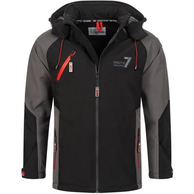 Arctic Seven Herren Softshell Jacke – Schwarz-Dunkelgrau Schwarz L Arctic Seven Herren Softshell Jacke – Schwarz-Dunkelgrau Schwarz L