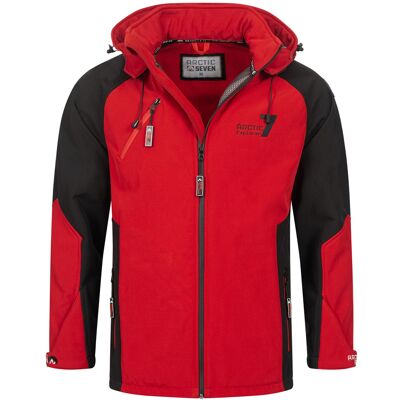 Arctic Seven Herren Softshell Jacke – Rot-Schwarz Schwarz S Arctic Seven Herren Softshell Jacke – Rot-Schwarz Schwarz S