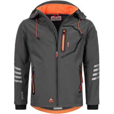 Arctic Seven Herren Softshell Jacke Übergangsjacke – Grau-Orange Grau XL Arctic Seven Herren Softshell Jacke Übergangsjacke – Grau-Orange Grau XL