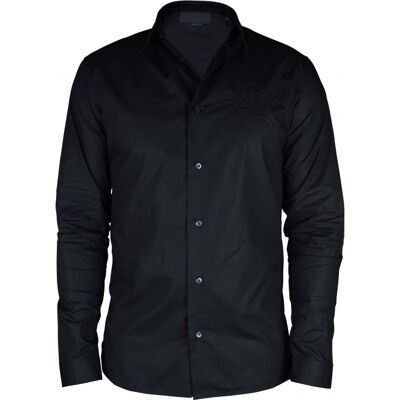 Philipp Plein Gold Cut LS Skull Hemd Schwarz Schwarz XS Philipp Plein Gold Cut LS Skull Hemd Schwarz Schwarz XS