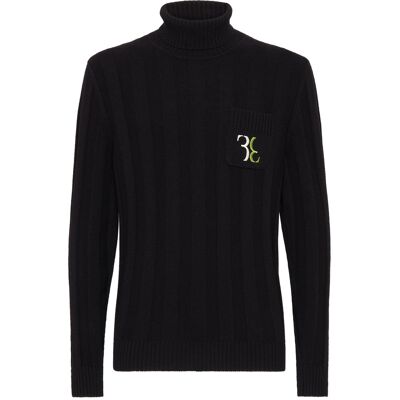 Billionaire Rollkragenpullover Double B Schwarz 2XL Billionaire Rollkragenpullover Double B Schwarz 2XL