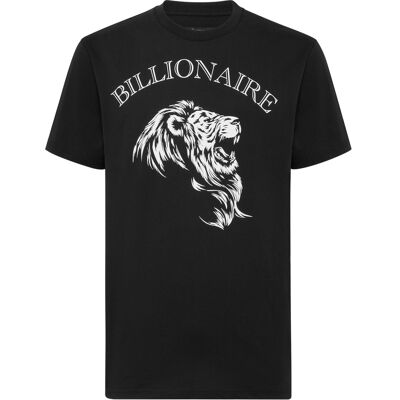 Billionaire Embroidered Round Neck T-Shirt Lion Schwarz XL Billionaire Embroidered Round Neck T-Shirt Lion Schwarz XL