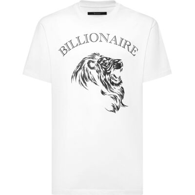 Billionaire Embroidered Round Neck T-Shirt Lion Weiß XS Billionaire Embroidered Round Neck T-Shirt Lion Weiß XS