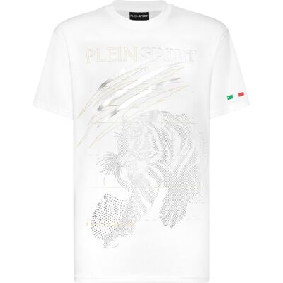 PLEIN SPORT - TIGER - Weiss - 100% Baumwolle - T-Shirt PLEIN SPORT - TIGER - Weiss - 100% Baumwolle - T-Shirt