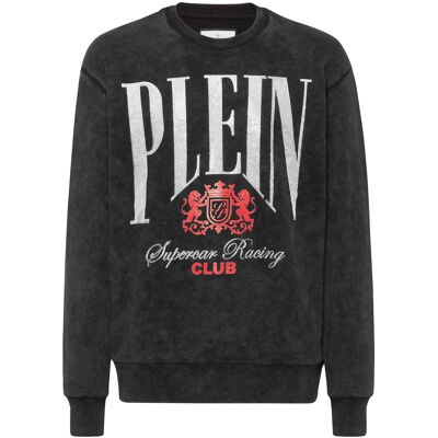 Philipp Plein Sweatshirt Round Neck Ls Racing Club Schwarz L Philipp Plein Sweatshirt Round Neck Ls Racing Club Schwarz L