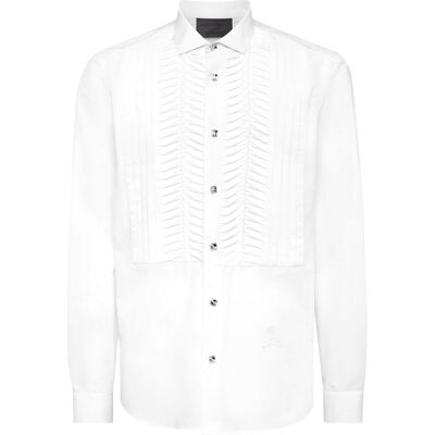 Philipp Plein Smoking-Hemd Weiß S Philipp Plein Smoking-Hemd Weiß S