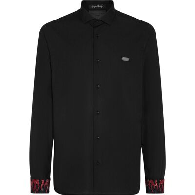Philipp Plein Hemd Slim Fit Flame Schwarz S Philipp Plein Hemd Slim Fit Flame Schwarz S
