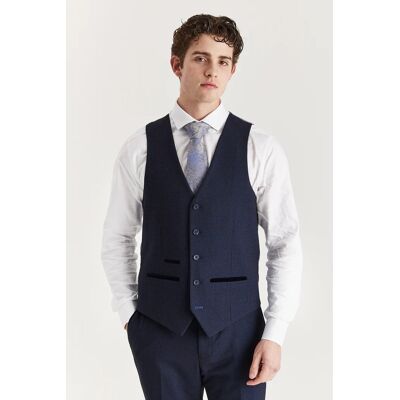 Paul Andrew Marineblaue Anzugweste für Herren im Prince-of-Wales-Stil Blau 48 (Brust) Paul Andrew Marineblaue Anzugweste für Herren im Prince-of-Wales-Stil Blau 48 (Brust)