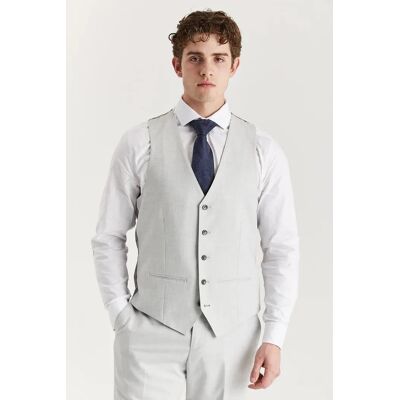 Paul Andrew Silberne leichte Weste für Herren für Sommerhochzeiten und Partys Silber 42 (Brust) Paul Andrew Silberne leichte Weste für Herren für Sommerhochzeiten und Partys Silber 42 (Brust)