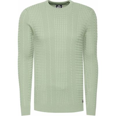 Rusty Neal Super-Slim-Fit Streetwear Fein Strick Pullover Minze M Rusty Neal Super-Slim-Fit Streetwear Fein Strick Pullover Minze M