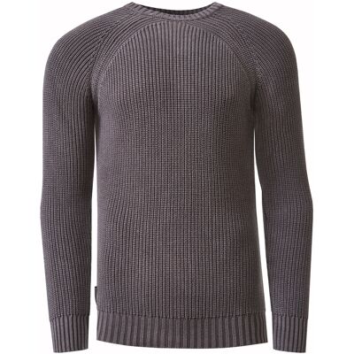 Rusty Neal Verwaschener Strick Pullover im Vintage Look Braun L Rusty Neal Verwaschener Strick Pullover im Vintage Look Braun L