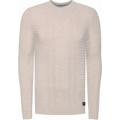 Rusty Neal Super-Slim-Fit Streetwear Fein Strick Pullover Beige S Rusty Neal Super-Slim-Fit Streetwear Fein Strick Pullover Beige S