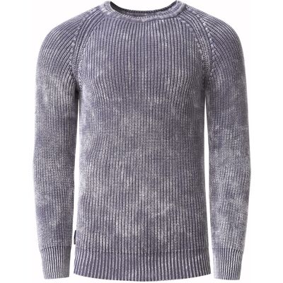 Rusty Neal Verwaschener Strickpullover im Vintage Look Dunkelgrau XL Rusty Neal Verwaschener Strickpullover im Vintage Look Dunkelgrau XL