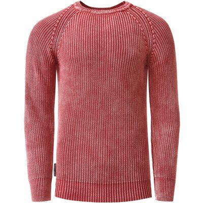 Rusty Neal Verwaschener Strickpullover im Vintage Look Rot 2XL Rusty Neal Verwaschener Strickpullover im Vintage Look Rot 2XL