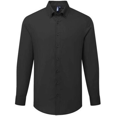 Premier - "Supreme" Formelles Hemd für Herren Langärmlig (Schwarz) Schwarz XL Premier - "Supreme" Formelles Hemd für Herren Langärmlig (Schwarz) Schwarz XL