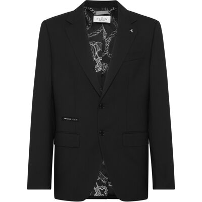 Philipp Plein Wool Blazer Gigolò Fit Schwarz 50 (Brust) Philipp Plein Wool Blazer Gigolò Fit Schwarz 50 (Brust)