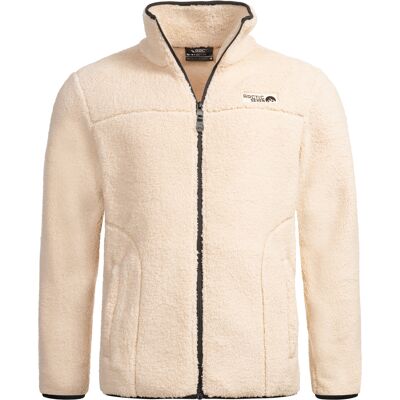 Arctic Seven Herren Sherpa Fleecejacke – Warme Outdoorjacke mit Zipper – Beige Beige L Arctic Seven Herren Sherpa Fleecejacke – Warme Outdoorjacke mit Zipper – Beige Beige L
