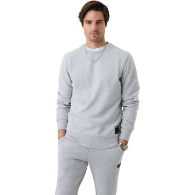 Bjorn Borg Centre Trainingsanzug Sweatshirt - Hellgrau Meliert - Regular Fit Bjorn Borg Centre Trainingsanzug Sweatshirt - Hellgrau Meliert - Regular Fit