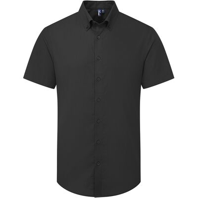 Premier - "Supreme" Formelles Hemd für Herren kurzärmlig (Schwarz) Schwarz XS Premier - "Supreme" Formelles Hemd für Herren kurzärmlig (Schwarz) Schwarz XS