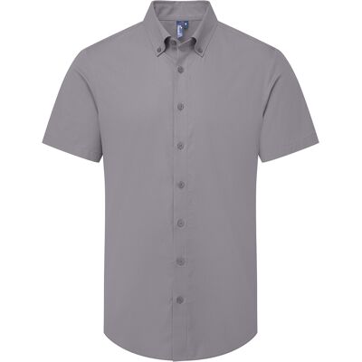 Premier - "Supreme" Formelles Hemd für Herren kurzärmlig (Stahlgrau) Blau/Dunkelgrau XS Premier - "Supreme" Formelles Hemd für Herren kurzärmlig (Stahlgrau) Blau/Dunkelgrau XS