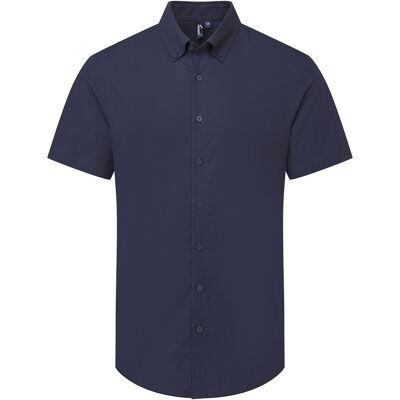 Premier - "Supreme" Formelles Hemd für Herren kurzärmlig (Marineblau) Marine M Premier - "Supreme" Formelles Hemd für Herren kurzärmlig (Marineblau) Marine M