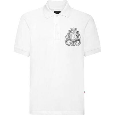 Billionaire Polohemd Ss Crest Barock Weiß XL Billionaire Polohemd Ss Crest Barock Weiß XL