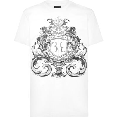 Billionaire T-Shirt Rundhalsausschnitt Ss Crest Barock Weiß L Billionaire T-Shirt Rundhalsausschnitt Ss Crest Barock Weiß L
