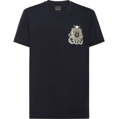 Billionaire T-Shirt Rundhalsausschnitt Ss Crest Barock Dunkelblau L Billionaire T-Shirt Rundhalsausschnitt Ss Crest Barock Dunkelblau L