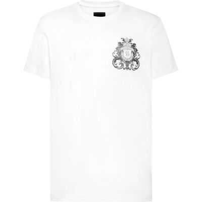 Billionaire T-Shirt Rundhalsausschnitt Ss Crest Barock Weiß L Billionaire T-Shirt Rundhalsausschnitt Ss Crest Barock Weiß L