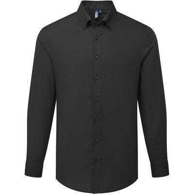Premier - "Supreme" Formelles Hemd für Herren Langärmlig (Schwarz) Schwarz XL Premier - "Supreme" Formelles Hemd für Herren Langärmlig (Schwarz) Schwarz XL