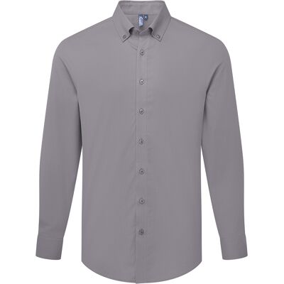 Premier - "Supreme" Formelles Hemd für Herren Langärmlig (Stahlgrau) Blau/Dunkelgrau 2XL Premier - "Supreme" Formelles Hemd für Herren Langärmlig (Stahlgrau) Blau/Dunkelgrau 2XL