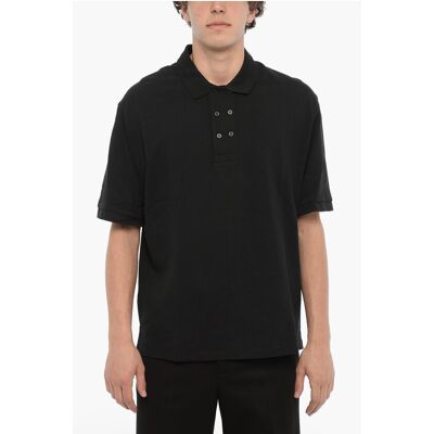Neil Barrett Locker geschnittenes Poloshirt aus Piquet-Baumwolle in Blau Blau S Neil Barrett Locker geschnittenes Poloshirt aus Piquet-Baumwolle in Blau Blau S