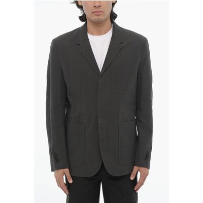 Neil Barrett Slim Fit Blazer mit 3 Knöpfen, Seitenschlitzen und Revers in Grau Grau IT50 Neil Barrett Slim Fit Blazer mit 3 Knöpfen, Seitenschlitzen und Revers in Grau Grau IT50