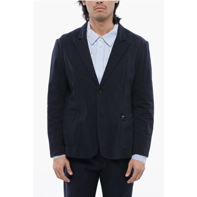 John Richmond Ungefütterter einreihiger WOE-Blazer in Blau Blau ES 46 John Richmond Ungefütterter einreihiger WOE-Blazer in Blau Blau ES 46