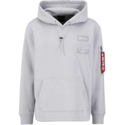 alpha industries Patch Loose Fit Hoodie Grau S alpha industries Patch Loose Fit Hoodie Grau S