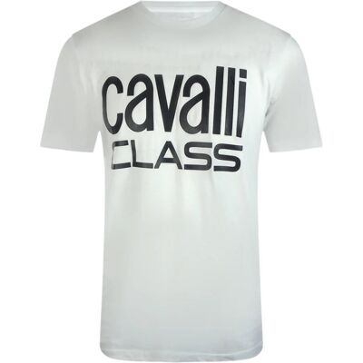 Weißes T-shirt Der Marke Cavalli Class Weiß XL Weißes T-shirt Der Marke Cavalli Class Weiß XL