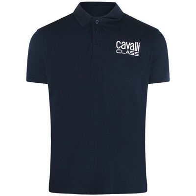 Cavalli Class Poloshirt Mit Auffälligem Logo In Marineblau Marine M Cavalli Class Poloshirt Mit Auffälligem Logo In Marineblau Marine M