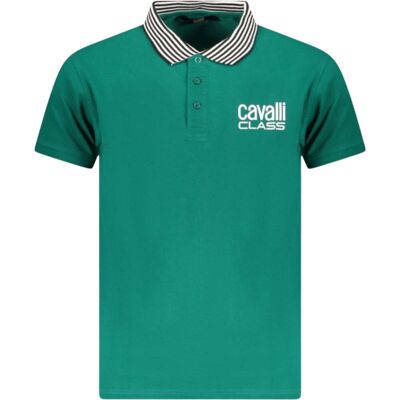 Cavalli Class Gestreiftes Kragen-grünes Ottanio-poloshirt Grün XL Cavalli Class Gestreiftes Kragen-grünes Ottanio-poloshirt Grün XL