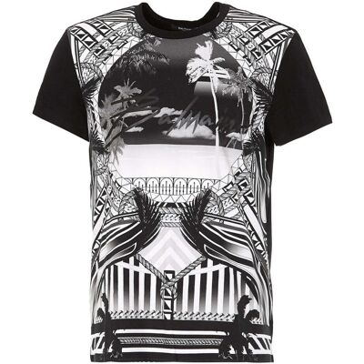 Schwarzes T-shirt Mit Balmain Resort-logo Schwarz M Schwarzes T-shirt Mit Balmain Resort-logo Schwarz M