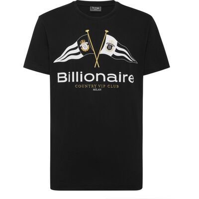 Billionaire T-Shirt Round Neck Flags Schwarz L Billionaire T-Shirt Round Neck Flags Schwarz L