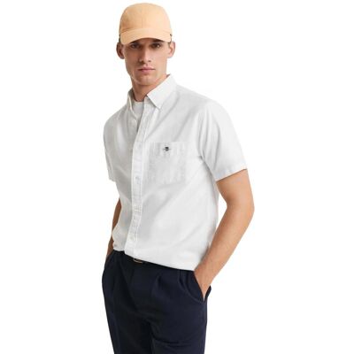 Gant Mens Regular Kurzarm Oxford Hemd Weiß L Gant Mens Regular Kurzarm Oxford Hemd Weiß L