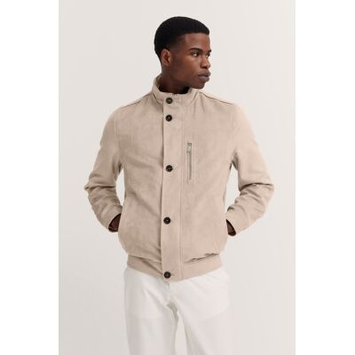 Bugatti Herren Blouson aus hochwertigem Material Beige EU 52 Bugatti Herren Blouson aus hochwertigem Material Beige EU 52