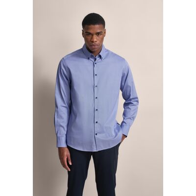 Bugatti Herren Freizeithemd aus feinem Satin Marine S Bugatti Herren Freizeithemd aus feinem Satin Marine S