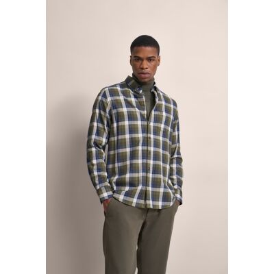 Bugatti Herren Hemd mit Button-Down Olive S Bugatti Herren Hemd mit Button-Down Olive S
