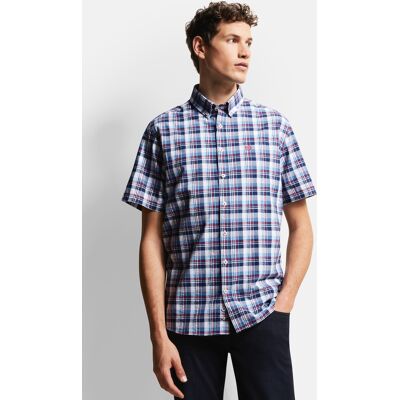 Bugatti Herren Kurzarmhemd mit Karomustern Marine S Bugatti Herren Kurzarmhemd mit Karomustern Marine S