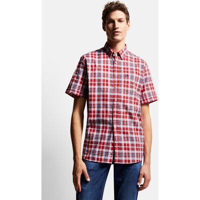 Bugatti Herren Freizeithemd mit Button-Down-Kragen Rot L Bugatti Herren Freizeithemd mit Button-Down-Kragen Rot L