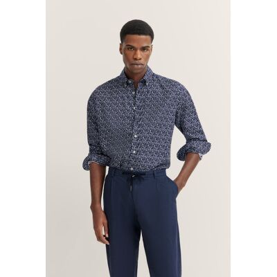 Bugatti Herren Hemd mit Button-Down-Kragen Marine S Bugatti Herren Hemd mit Button-Down-Kragen Marine S